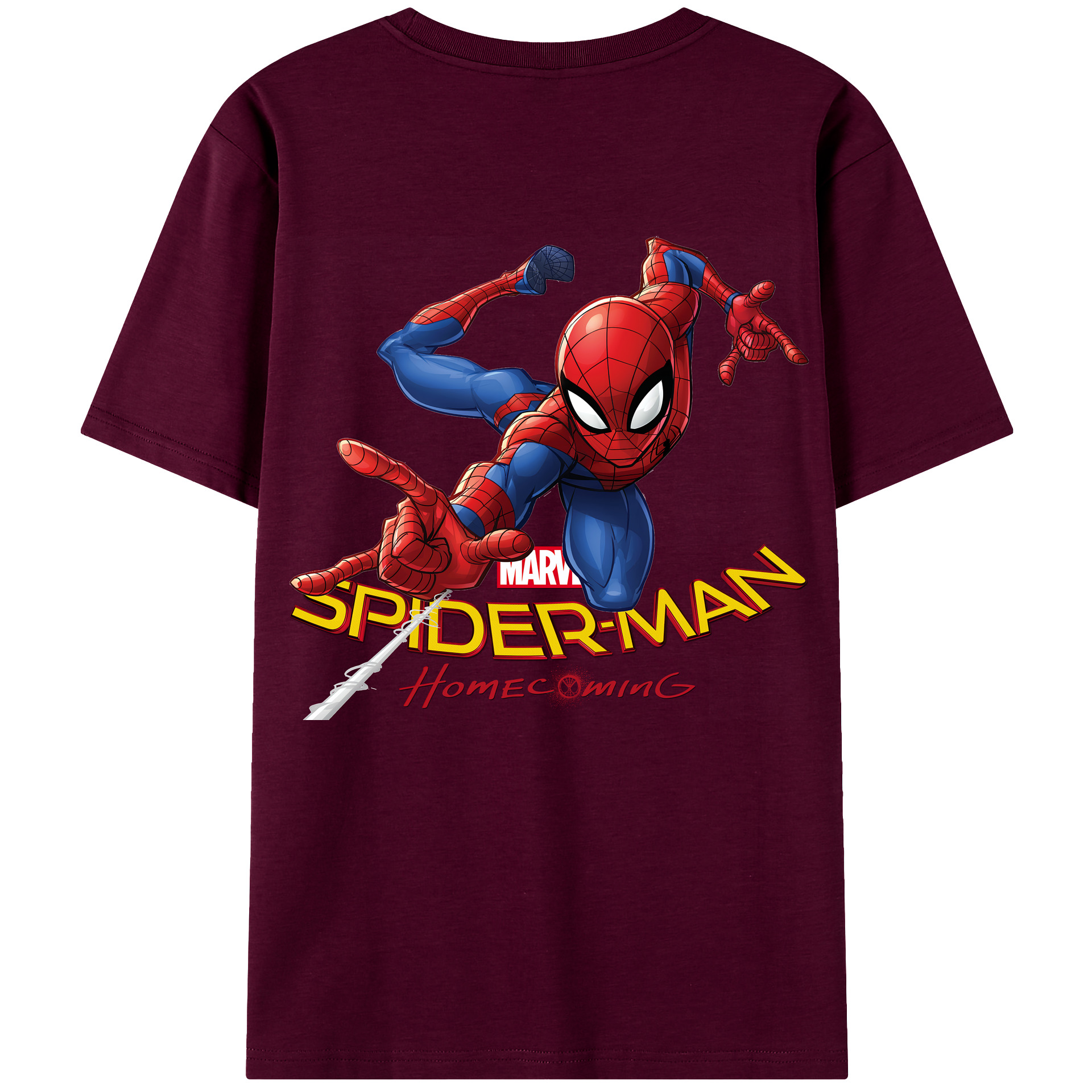 （画像用） Spider Man スパイダーマン レディース半袖Tシャツ(バックプリント)